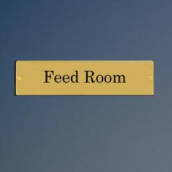 Engraved brass stall nameplate for your horses' stall door.