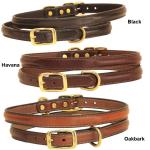 Tory Leather raised nameplate dog collar.