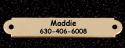 Brass engraved dog collar nameplate.