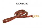 Oakbark creased leather dog leash with solid brass snap from Tory Leather.