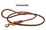 Oakbark leather rolled dog leash. 4' foot or 6' long