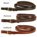 Creased bridle leather lead with a brass buckle. Leather Horse Lead