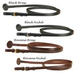 Tory Leather's 5/8 inch leather horse lead is single ply creased leather and comes with a buckle and butt plate.