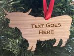 Laser cut highland cow wood Christmas ornament comes in 3 sizes and a variety of wood types. Cat Head Ornament
