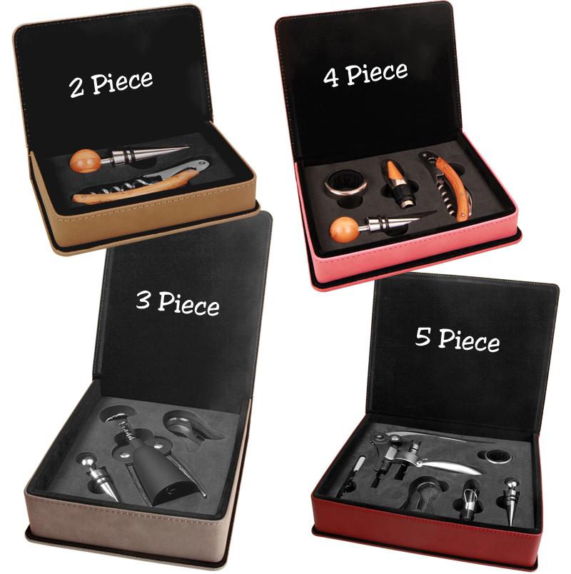 Our leatherette horse wine tools come in 4 sizes.