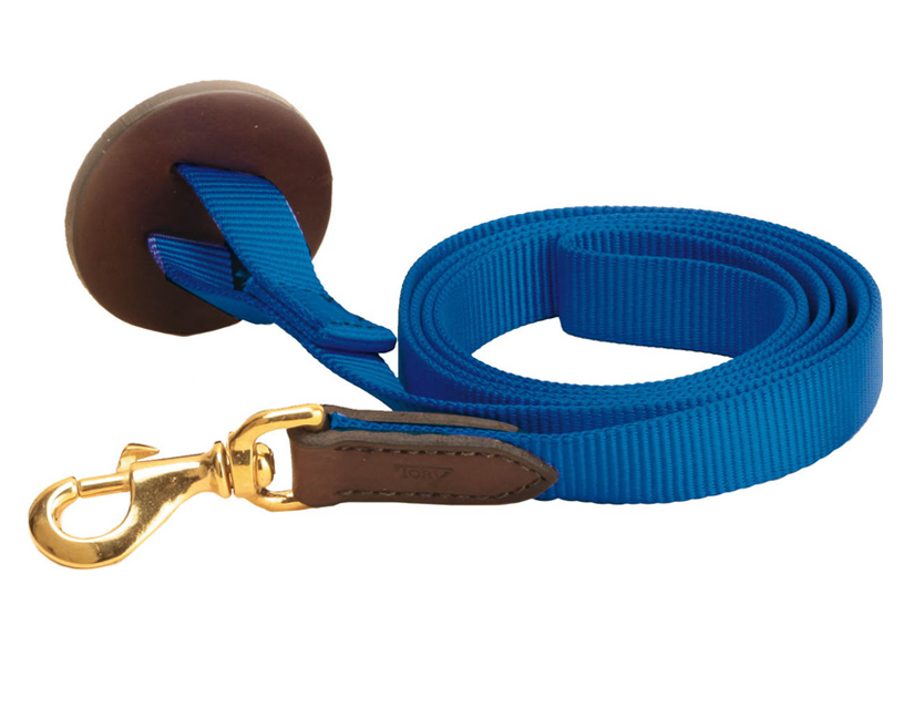 Nylon & Leather Horse Lead - Butt Plate | Tory Leather