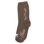 Chocolate Script Horse Sock - Equestrian Apparel Horse Socks.