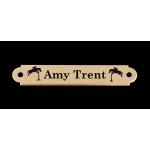 Horse silhouette brass or silver bridle nameplate. Bridle plate comes with either an ornamental end or round end. Horse Bridle Plate