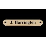 Personalized horse bridle nameplate with custom engraved text.