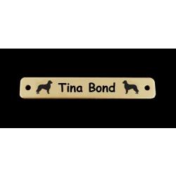 Engraved dog leash nameplate / ID tag with your choice of dog design 1. Dog Leash Plate