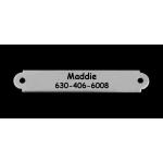 Dog leash engraved nameplate with your choice of ornamental or round end.