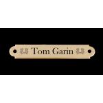 Personalized martingale nameplate with your choice of horse breed logo and custom engraved text.