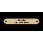 Dog collar engraved nameplate with your choice of ornamental or round end.