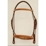 Plain raised 1" Edgewood leather horse bridle.