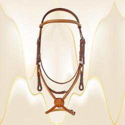 1/2" Fancy Stitched Raised Edgewood Bridle 5/8" with a Fancy Stitched Figure 8 Noseband