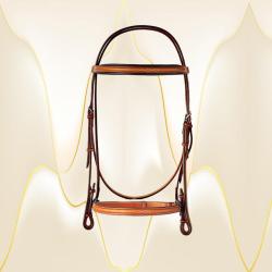 3/4" fancy stitched raised Edgewood leather horse bridle. Comes in Cob, Horse and Oversize.