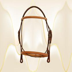 3/4" plain raised Edgewood leather horse bridle. Comes in Cob, Horse and Oversize.