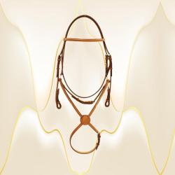 5/8" plain raised Edgewood leather horse bridle with a figure 8 noseband. Comes in cob, horse and oversize.