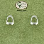 English Tiny Fillis Stirrup Earrings - Equestrian Jewelry