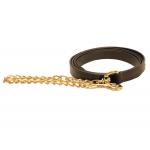 Creased Leather 1 Horse Lead - 24 Plated Brass or Nickel Silver Chain | Tory Leather