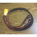 1/2" fancy-stitched raised Edgewood leather rubber grip rein.