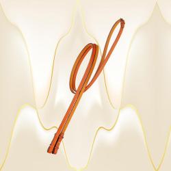 3/8" flat (curb) reins from Edgewood leather. Comes in two lengths.