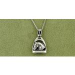 Small Stirrup with Horsehead Pendant - Horse Jewelry