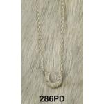Small Rhinestone Horseshoe Pendant - Equestrian Jewelry