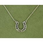Medium Marcasite Horseshoe Necklace - Equestrian Jewelry
