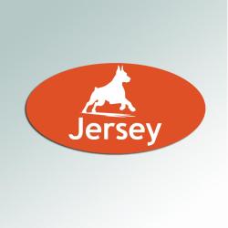 Plastic Oval Doberman Crate Tag | 25+ Doberman Designs