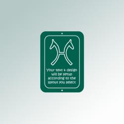 Plastic Rectangle Horse Breed Sign