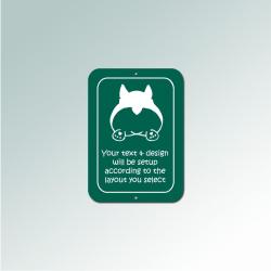 Personalized plastic corgi sign with your choice of custom engraved text and corgi design.