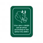 Personalized plastic horse sign with your choice of custom engraved text and a horse design 3. Horse Sign