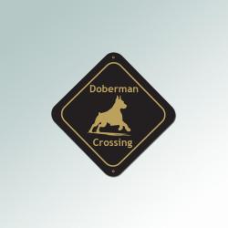 Custom diamond doberman sign with engraved text and doberman design of your choice. 25+ Doberman Designs