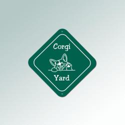 Custom engraved diamond corgi sign with personalized text and corgi design of your choice. 100+ corgi designs to choose from.