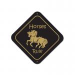Custom engraved diamond sign with size, text and horse design 3 of your choice. Horse Sign