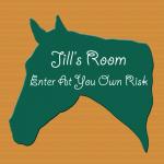 Thoroughbred head custom engraved plastic sign with personalized text.