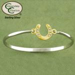 Horseshoe Bracelet - 2 Tone - Equestrian Jewelry