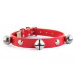 Jingle Bell Studded Leather Dog Collar