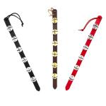 Sleigh bell straps made from quality bridle leather and nickel plated sleigh bells.
