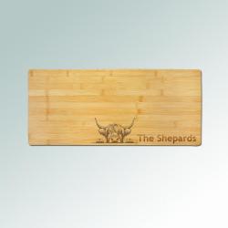 Custom engraved bamboo farm animal charcuterie board with your choice of farm animal design and personalized text. 100+ farm animal designs to choose from.