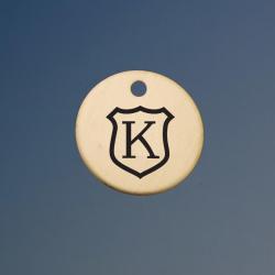 Brass or silver horse breed bridle charm with engraved horse breed logo of your choice. 25+ horse breed logos to choose from.