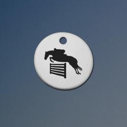 Brass or silver horse silhouette bridle charm with engraved horse silhouette of your choice. 85+ horse silhouettes to choose from.