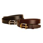 Nautical leather belt that features an anchor buckle.