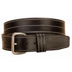 Triple Stitched Bridle Leather Belt - Equestrian