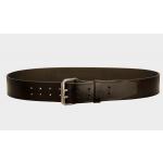 Silver buckle black double tongue 2 inch Tory Leather equestrian belt.
