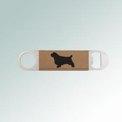 Personalized dog breed bottle opener with a dog breed design and engraved text of your choice. 100+ dog breeds to choose from.