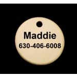 Round Brass Bridle Engraved Disc / ID Tag