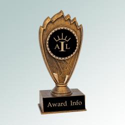 Personalized blaze horse breed trophy with your choice of horse breed logo and custom engraved text. Horse Show Award