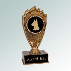 Personalized blaze doberman trophy with your choice of doberman design and custom engraved text. 25+ Doberman designs to choose from.